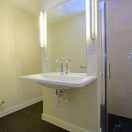 Modern bathroom with sink and mirror