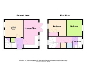 Two-storey house floor plan layout.