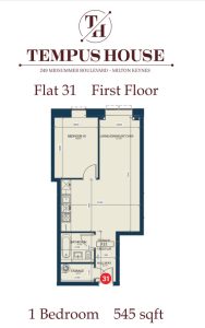 Tempus House Flat 31 floor plan, Milton Keynes