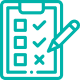 Checklist on clipboard with pen icon