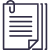 Icon depicting clipped documents with paperclip