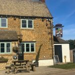 Historic British pub with outdoor seating