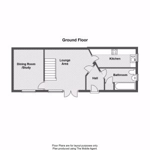 Ground floor plan with rooms and layout.